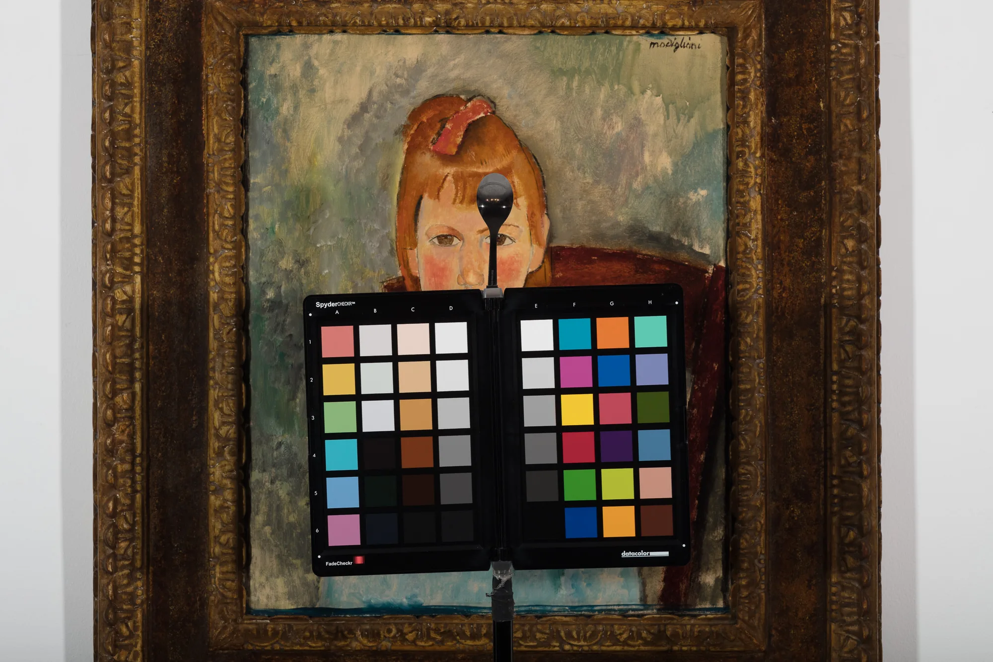 Fine art prints on table, Carlson studio